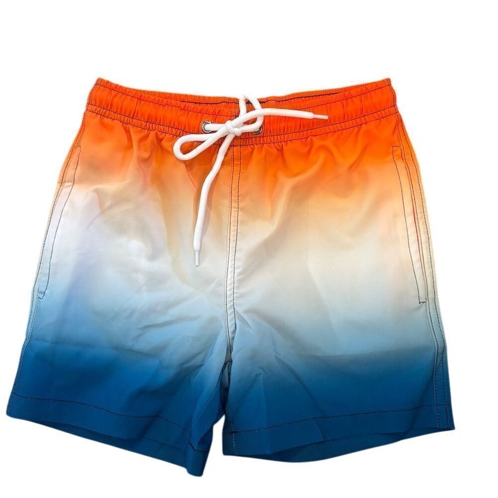 Boys Swim Trunks Size 6-7 Gradient Quick-Dry Swim Shorts